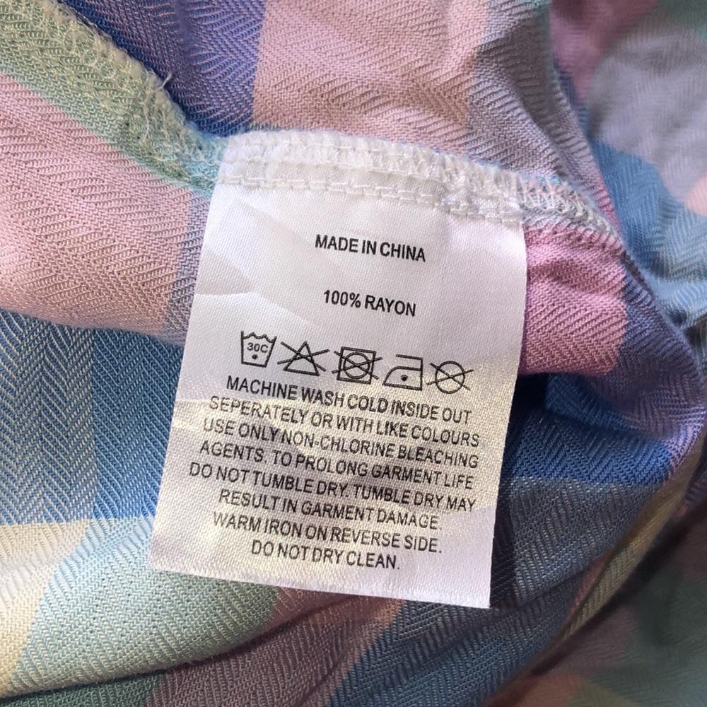 NWT Barney Cools Holiday Pastel Plaid Button Down Shirt - Picture 6 of 7